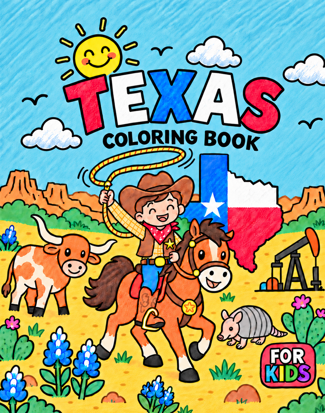 Texas Coloring Book cover art