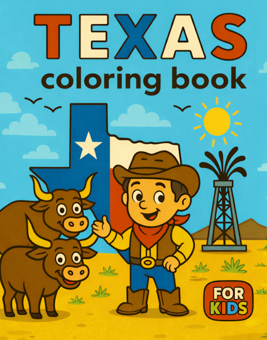 Texas Coloring Book cover art